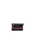 CELINE WALLET ON STRAP TRIOMPHE CANVAS/SMOOTH LAMBSKIN TAN GHW