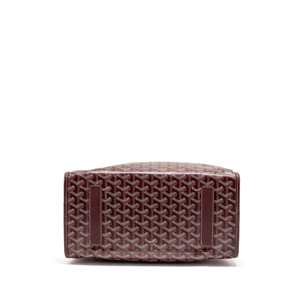 GOYARD SAINT LEGER BACKPACK GOYARDINE CANVAS BURGUNDY SHW