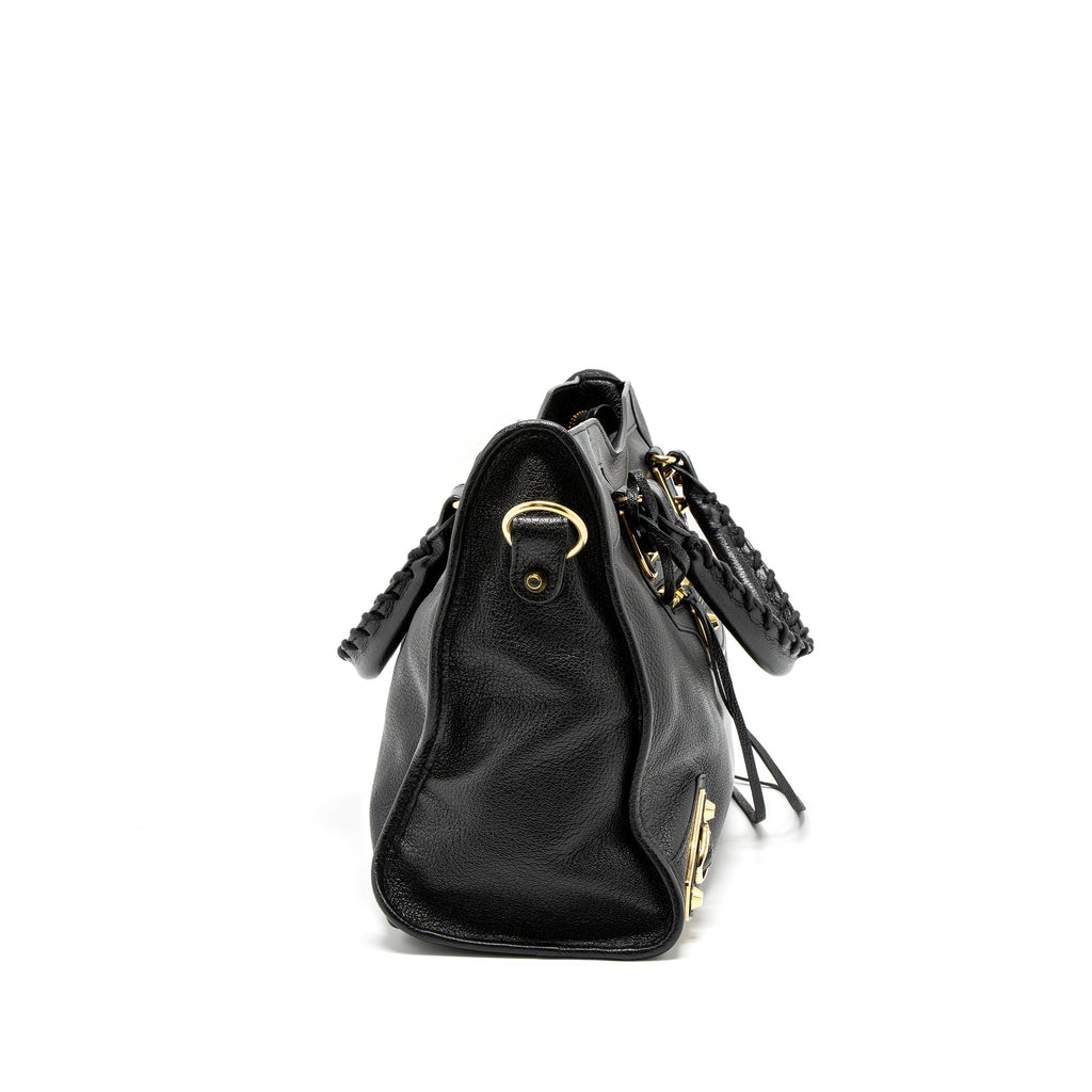 BALENCIAGA CLASSIC CITY BAG LEATHER BLACK GHW