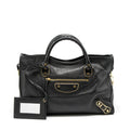 BALENCIAGA CLASSIC CITY BAG LEATHER BLACK GHW