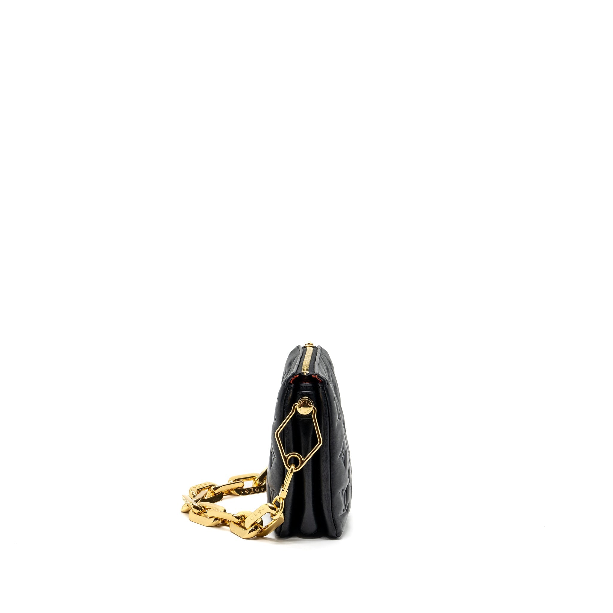 LOUIS VUITTON COUSSIN BB MONOGRAM EMPREINTE LAMBSKIN BLACK GHW