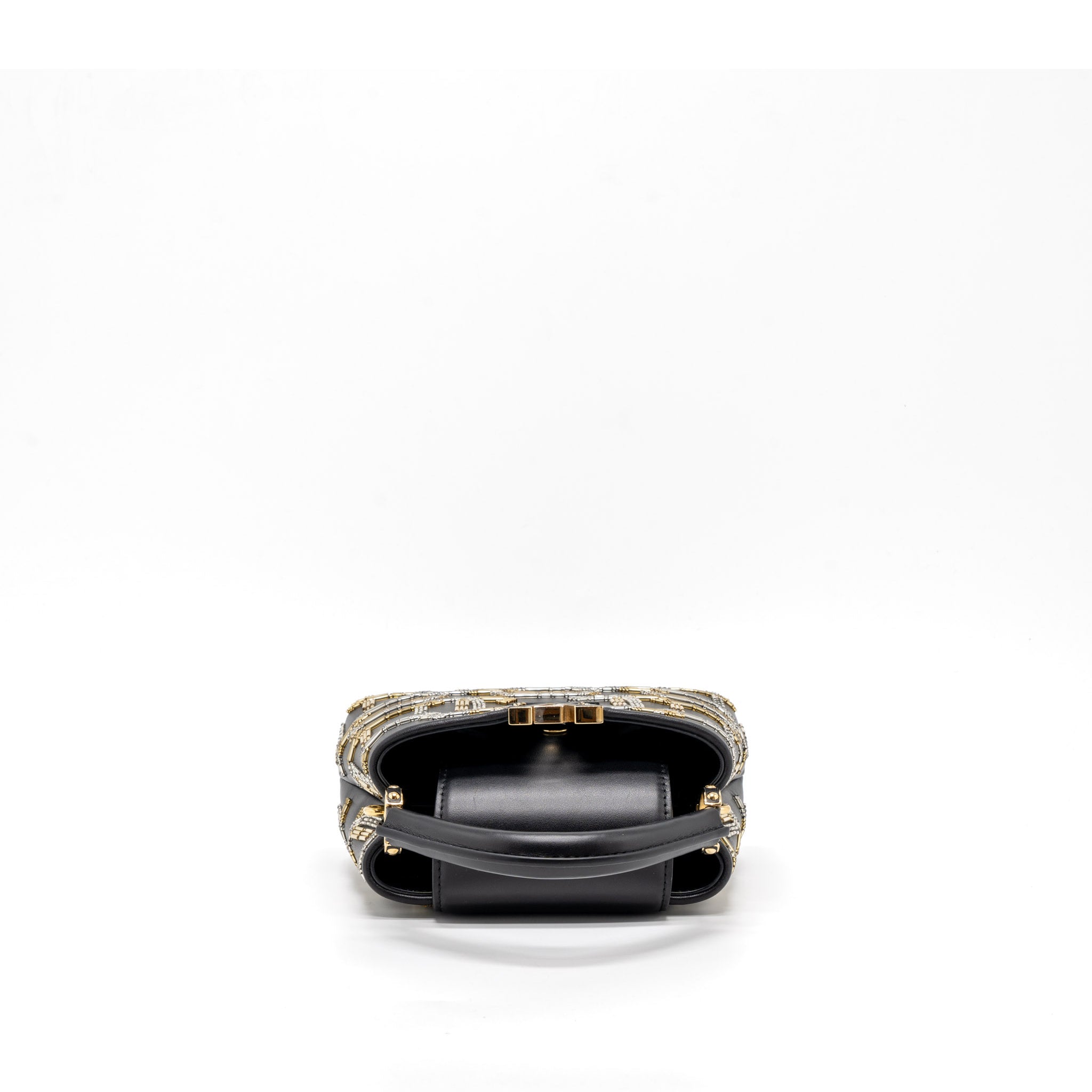LOUIS VUITTON CAPUCINES BB 21FW LIMITED EDITION CALFSKIN BLACK/MULTICOLOUR GHW