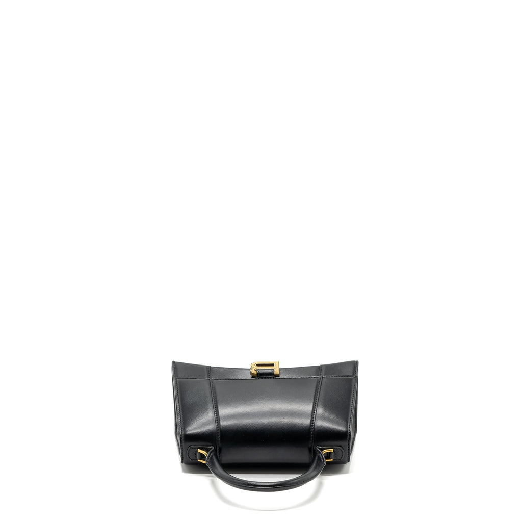 BALENCIAGA SMALL HOURGLASS BAG CALFSKIN BLACK GHW