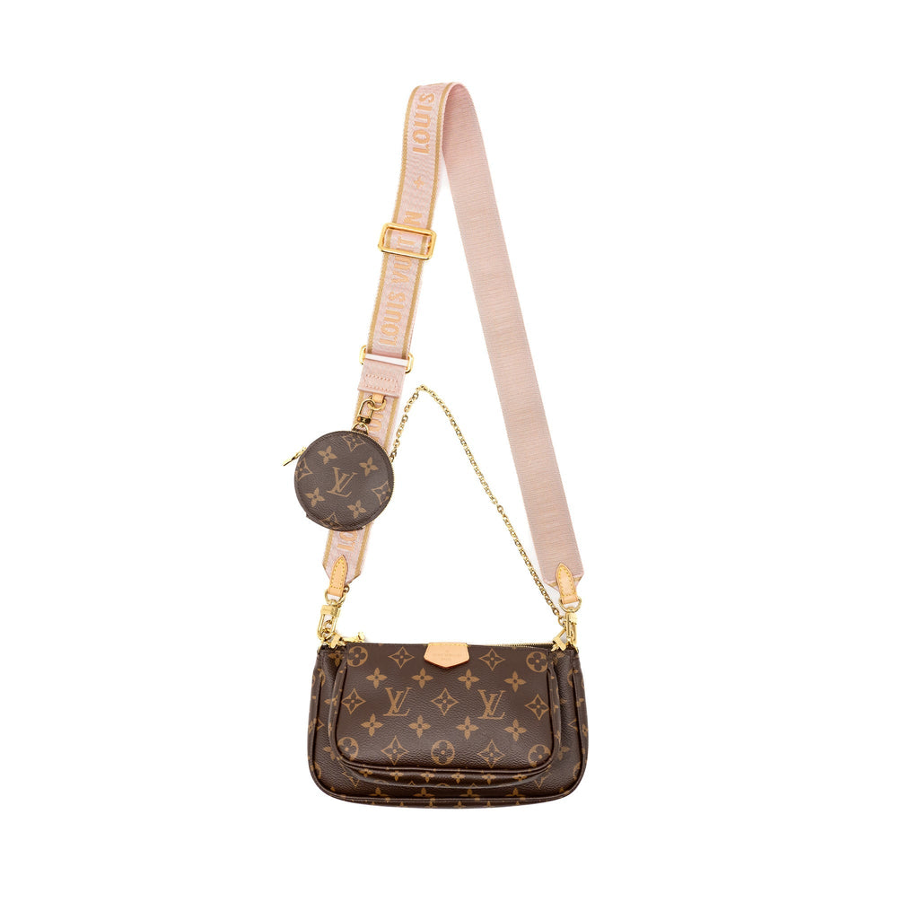 LOUIS VUITTON MULTI POCHETTE MONOGRAM CANVAS ROSE CLAIR GHW