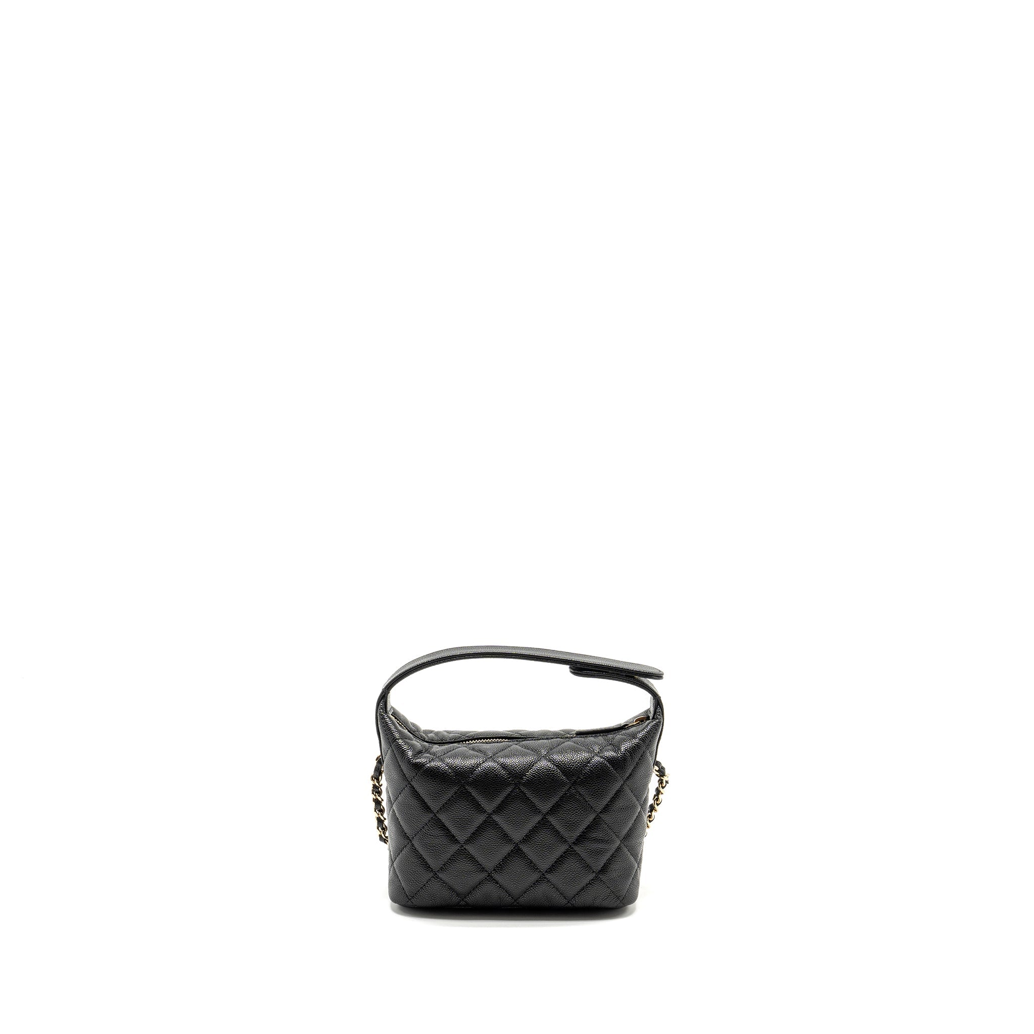 CHANEL 25C QUILTED HOBO BAG CAVIAR BLACK LGHW (MICROCHIP)