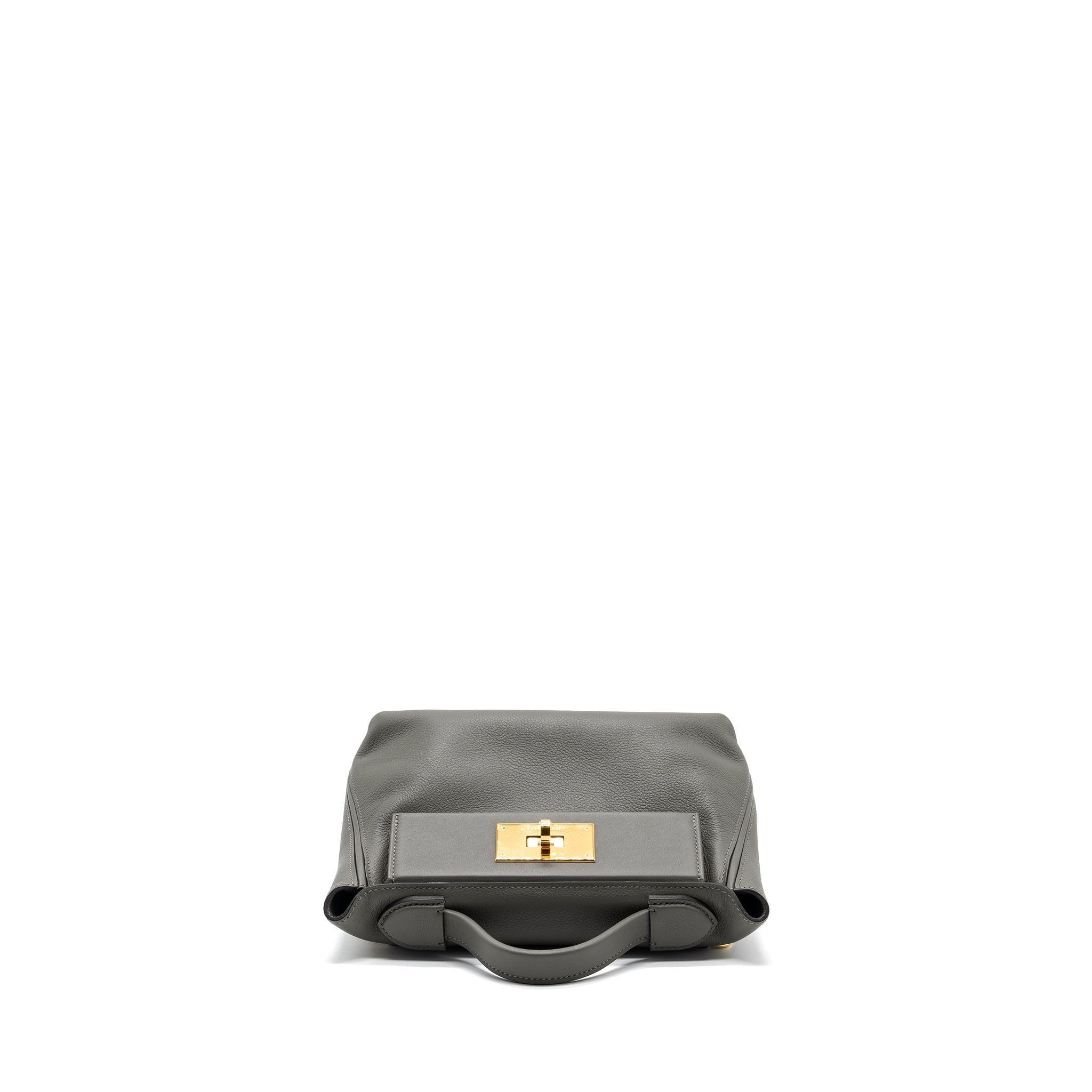 HERMES MINI 24/24 2424-21 BAG EVERCOLOR / SWIFT GRIS MEYER GHW