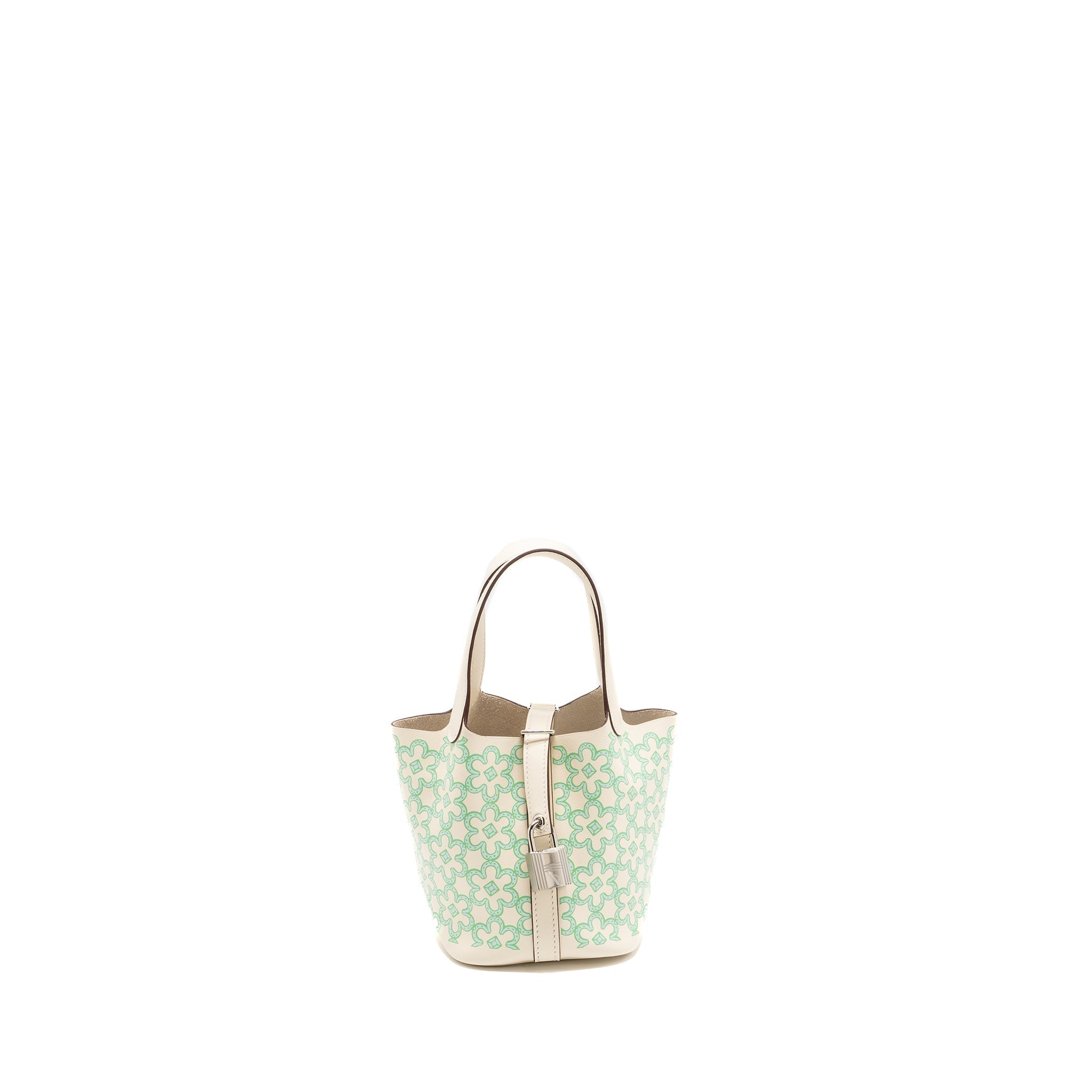 HERMES LUCKY DAISY MICRO PICOTIN SWIFT NATA-VERT-BLANC SHW