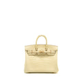 HERMES BIRKIN 25 SPECIAL ORDER MAT ALLIGATOR MISSISSIPPIENSIS VANILLE / GRIS PERLE LGHW
