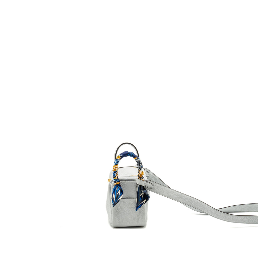 HERMES MINI LINDY CLEMENCE BLEU PALE GHW