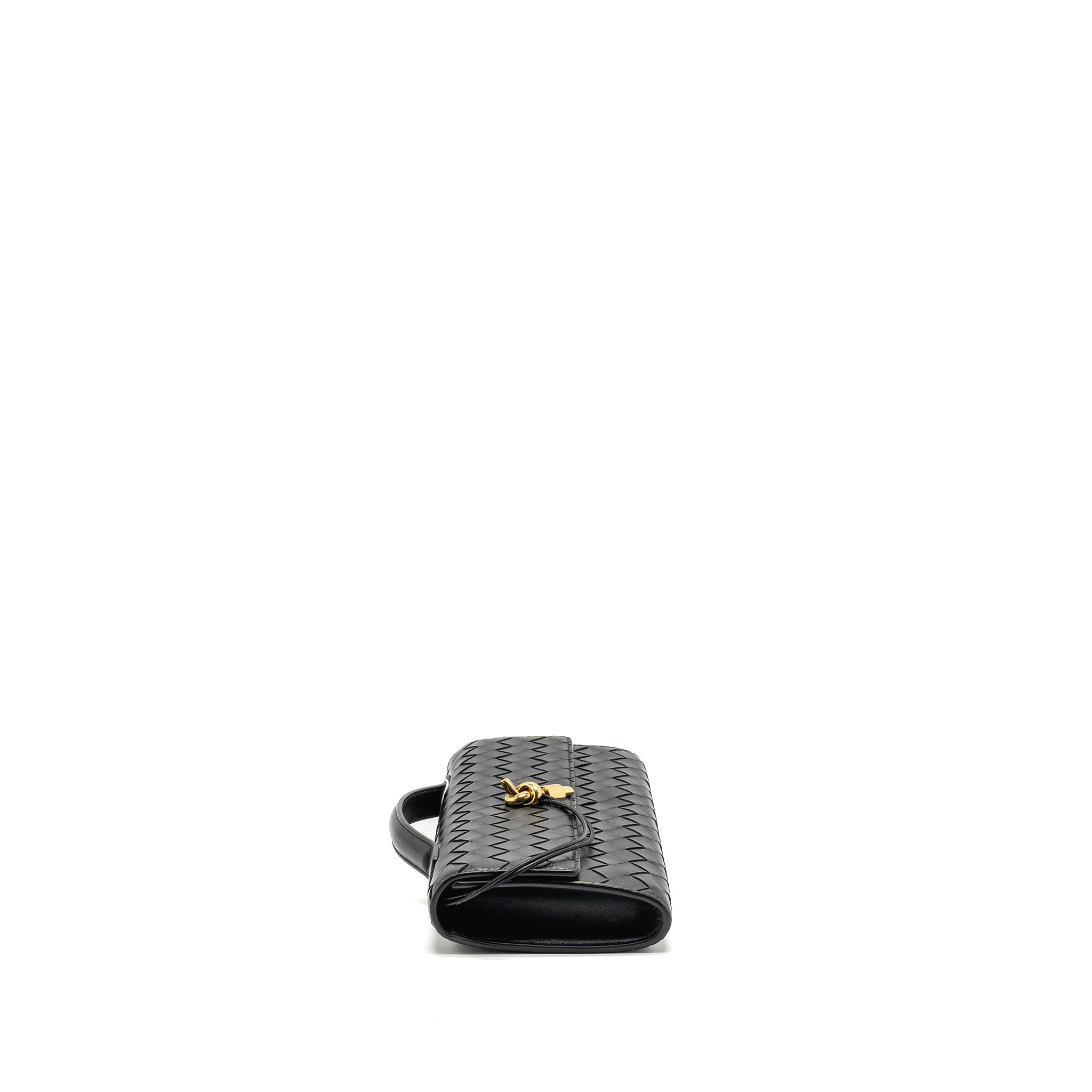 BOTTEGA VENETA ANDIAMO CLUTCH LAMBSKIN BLACK GHW
