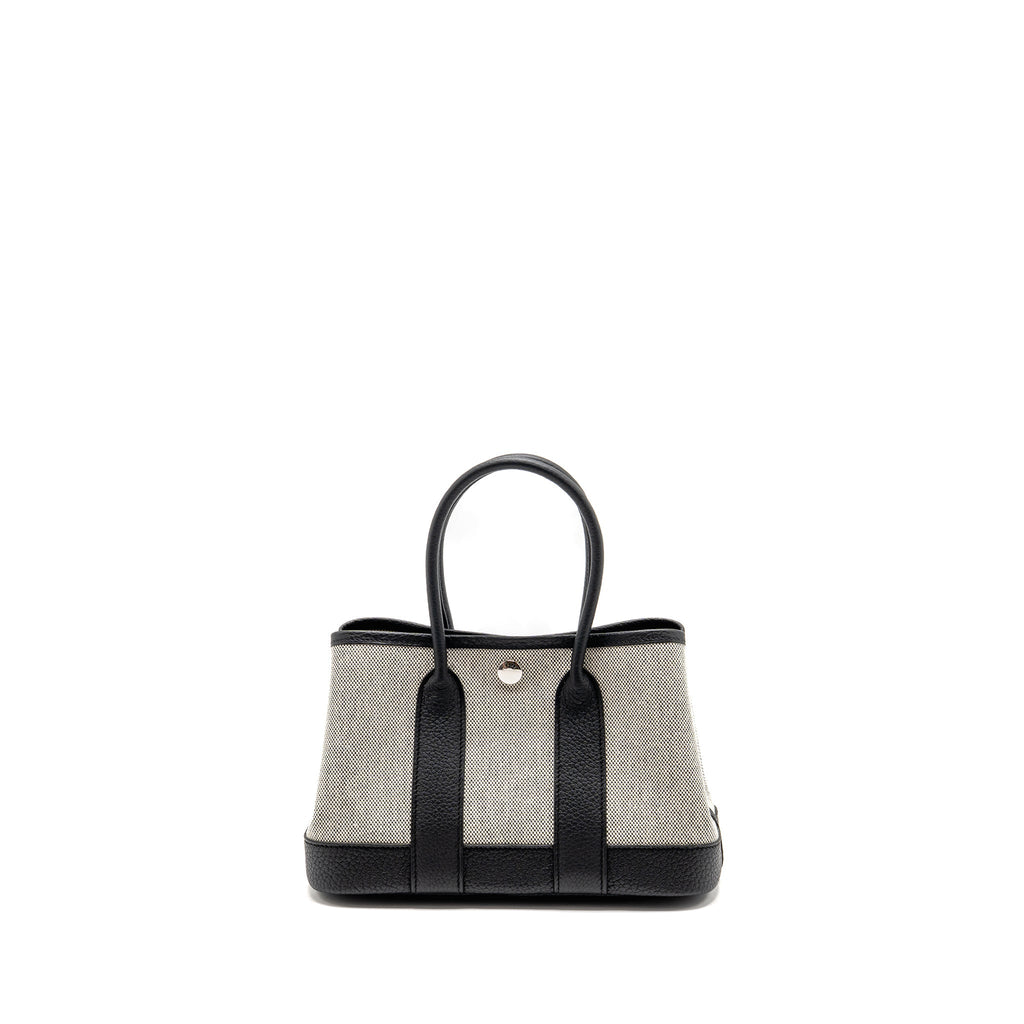 HERMES NEO GARDEN PARTY 23 NEGONDA / CANVAS ECRU / BLACK SHW