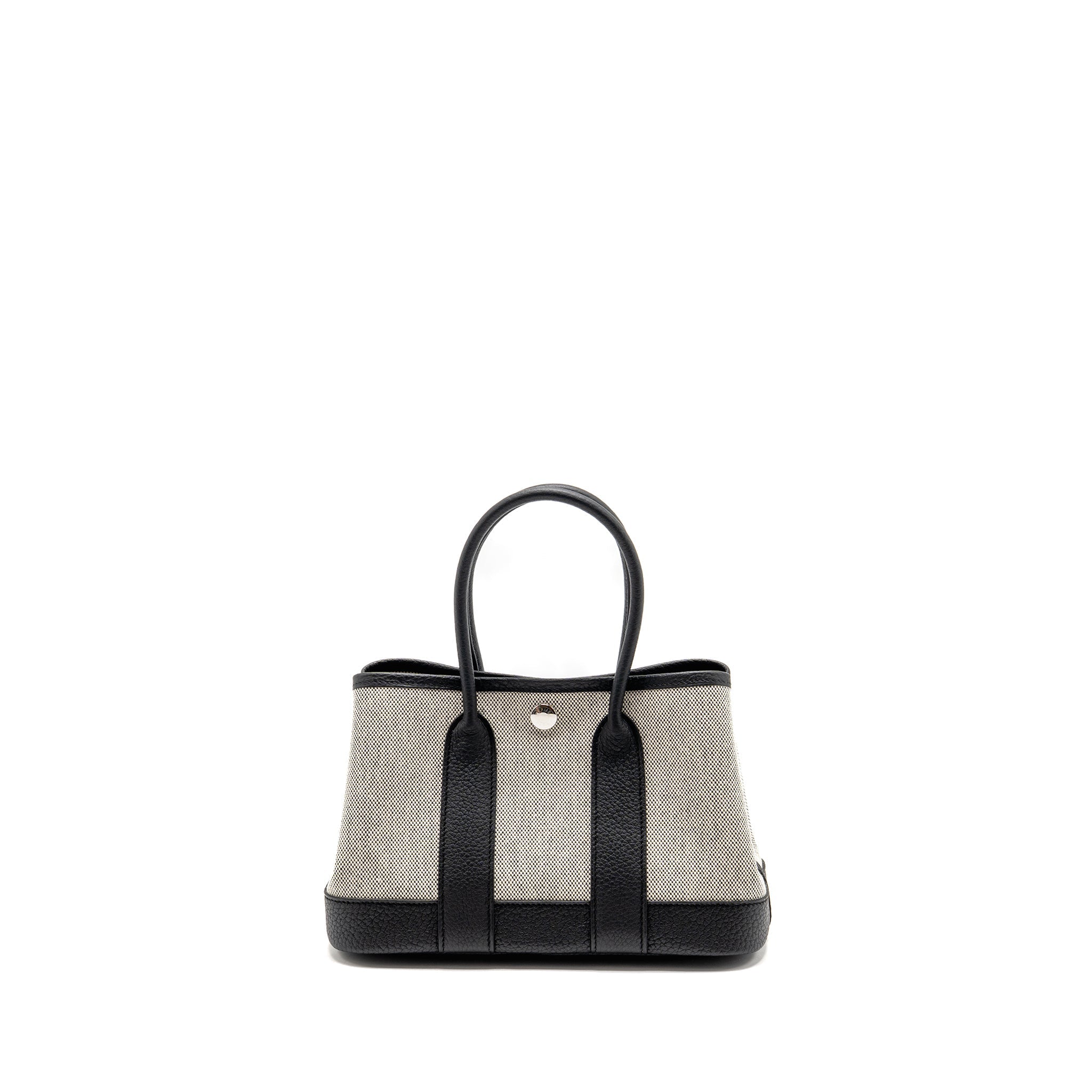 HERMES NEO GARDEN PARTY 23 NEGONDA / CANVAS ECRU / BLACK SHW
