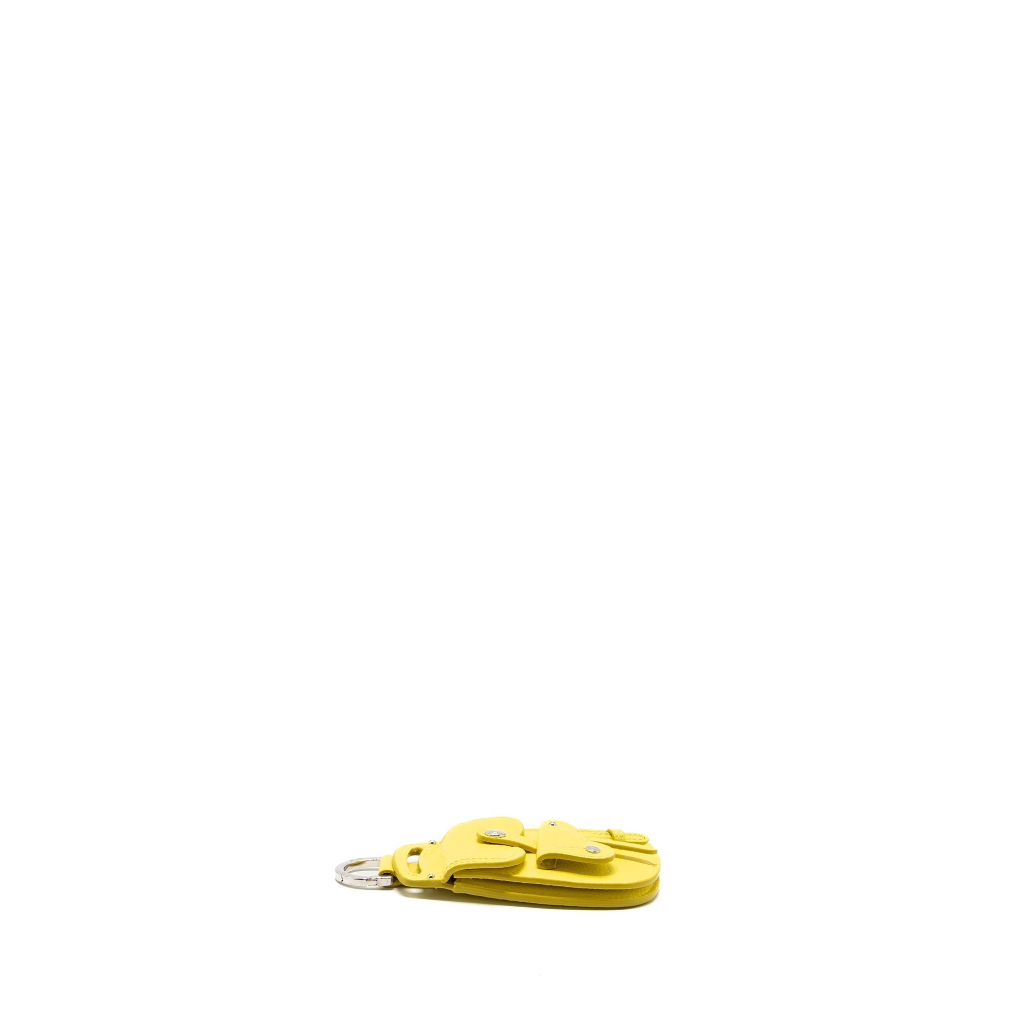 DIOR SADDLE COIN POUCH/BAG CHARM YELLOW SHW