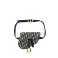 DIOR SADDLE BELT BAG BLUE DIOR OBLIQUE JACQUARD GHW