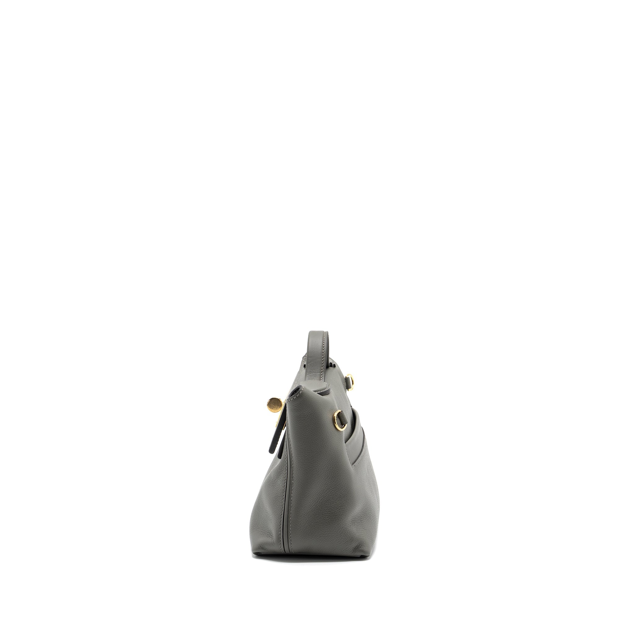 HERMES MINI 24/24 2424-21 BAG EVERCOLOR / SWIFT GRIS MEYER GHW