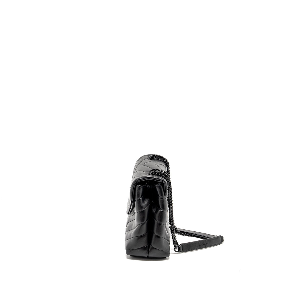 SAINT LAURENT/YSL SMALL LOULOU BAG CALFSKIN SO BLACK