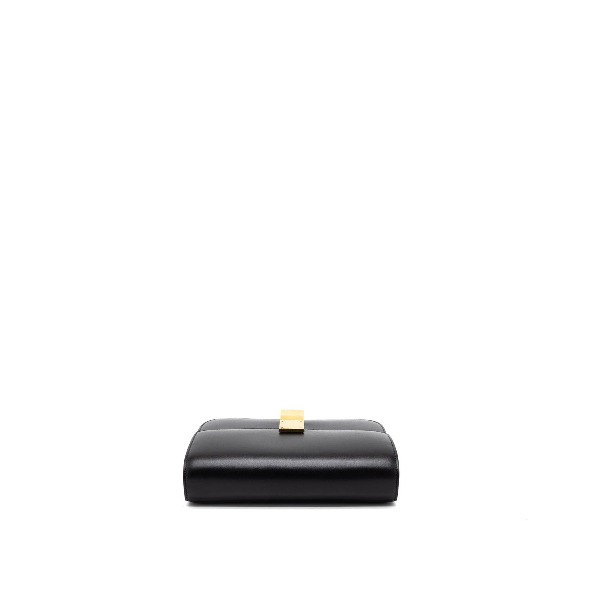 CELINE MEDIUM CLASSIC BOX CALFSKIN BLACK BRUSHED GHW