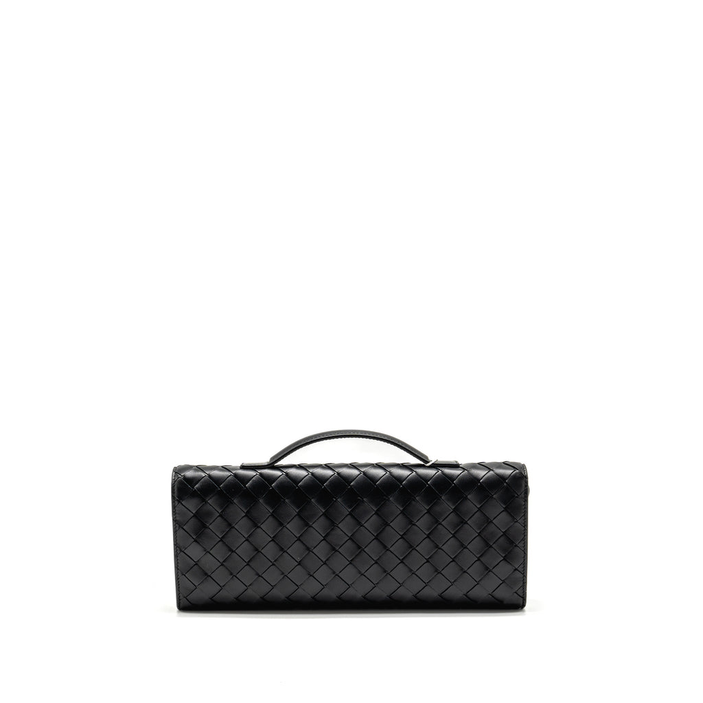 BOTTEGA VENETA ANDIAMO CLUTCH LAMBSKIN BLACK GHW