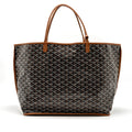 GOYARD ANJOU GM TOTE BAG GOYARDINE CANVAS BROWN/BLACK SHW