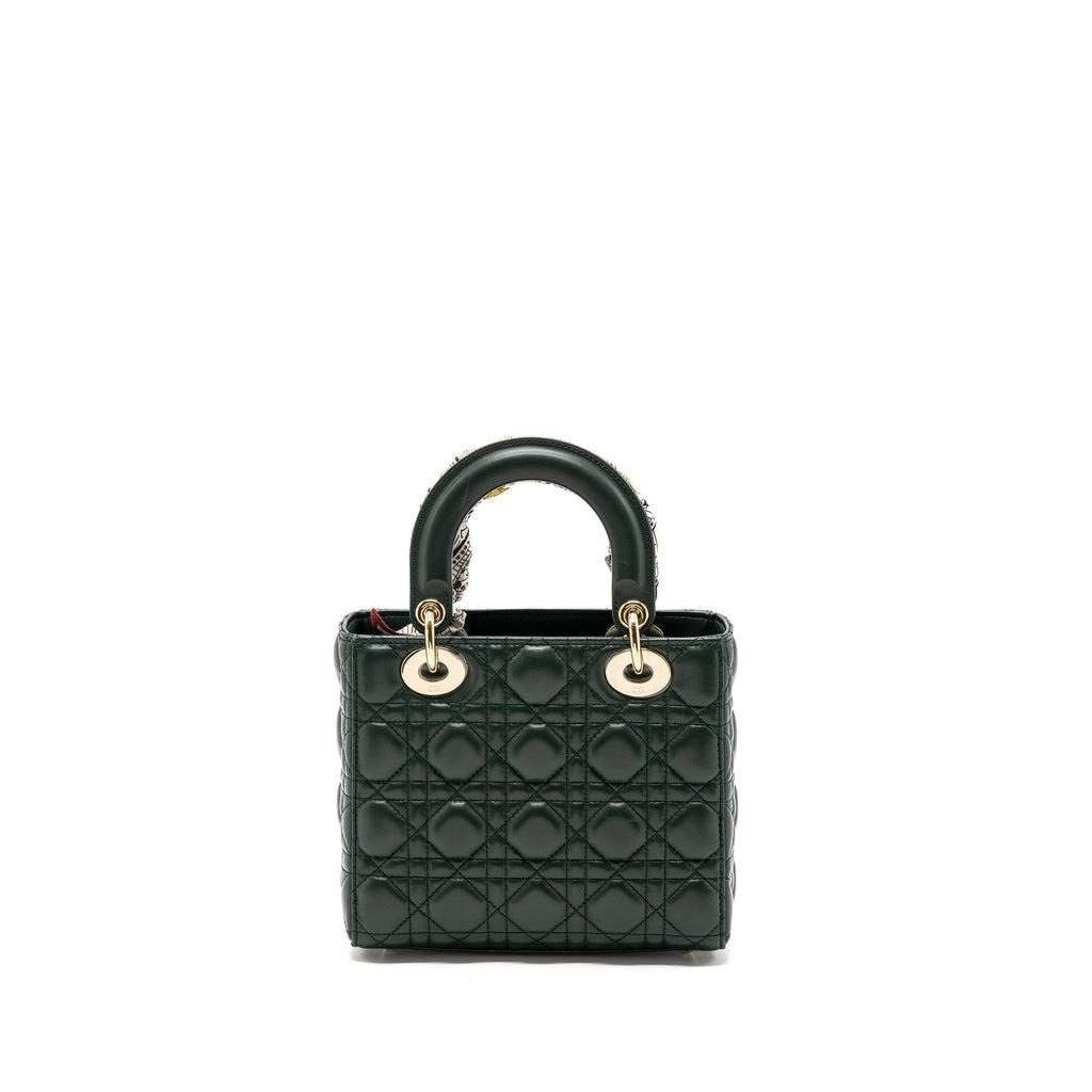 DIOR SMALL LADY DIOR MY ABC DIOR BAG LAMBSKIN DARK GREEN LGHW