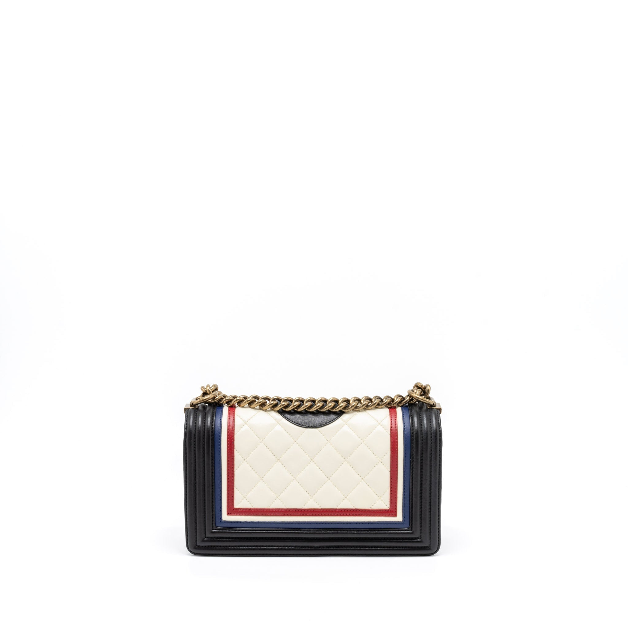CHANEL MEDIUM BOY BAG LAMBSKIN MULTICOLOUR RUTHENIUM MULTICOLOUR HARDWARE