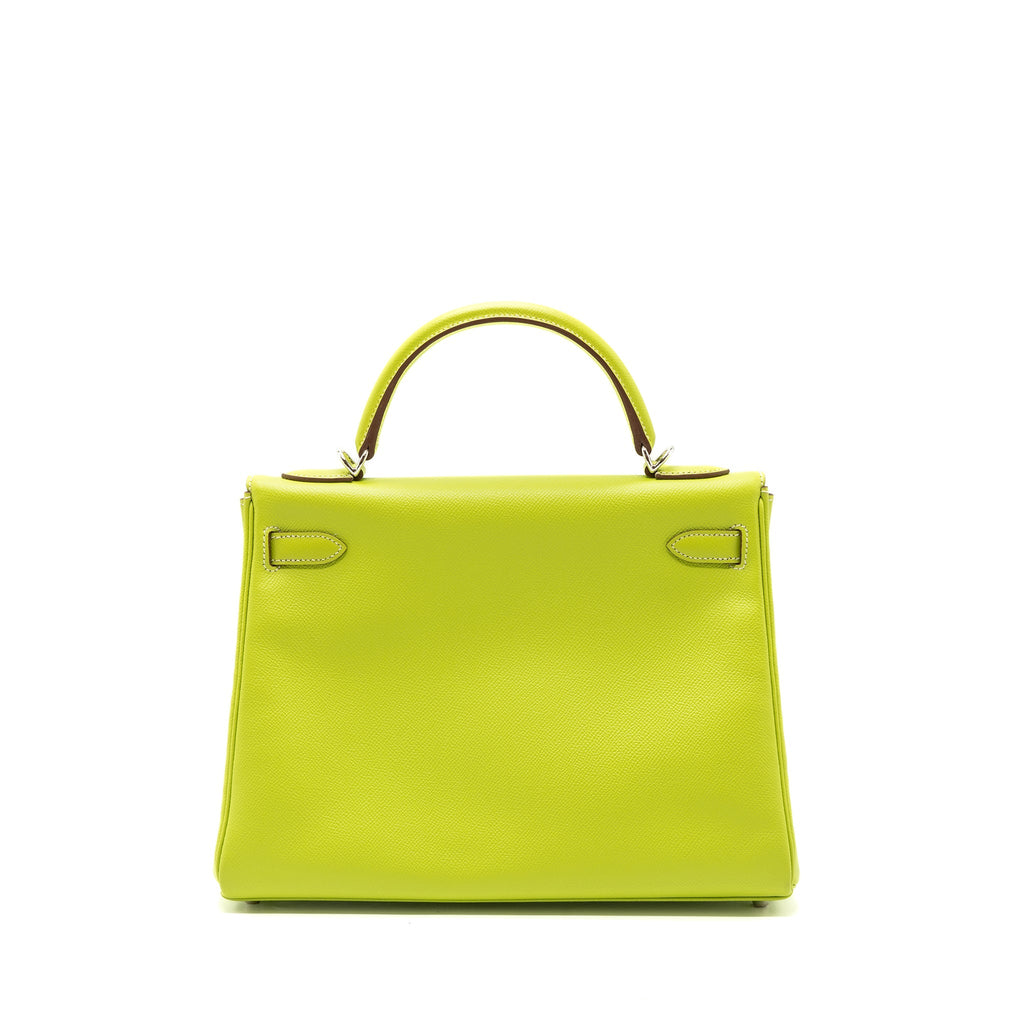 HERMES KELLY 32 EPSOM KIWI/OLIVE GREEN SHW