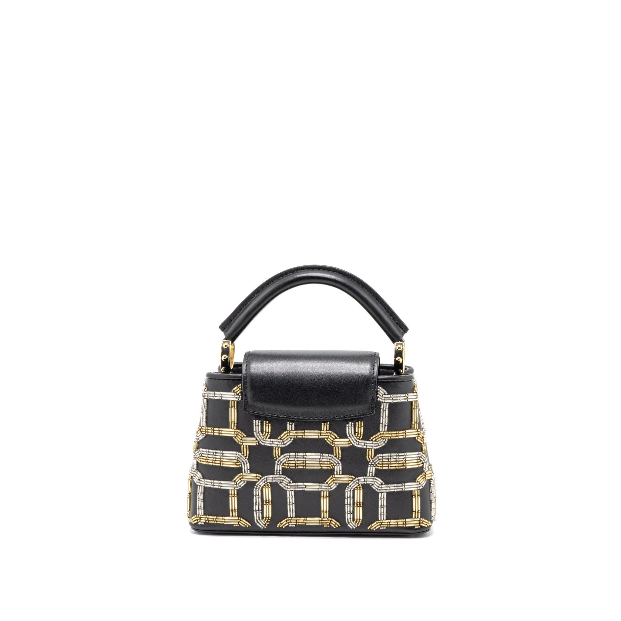 LOUIS VUITTON CAPUCINES BB 21FW LIMITED EDITION CALFSKIN BLACK/MULTICOLOUR GHW