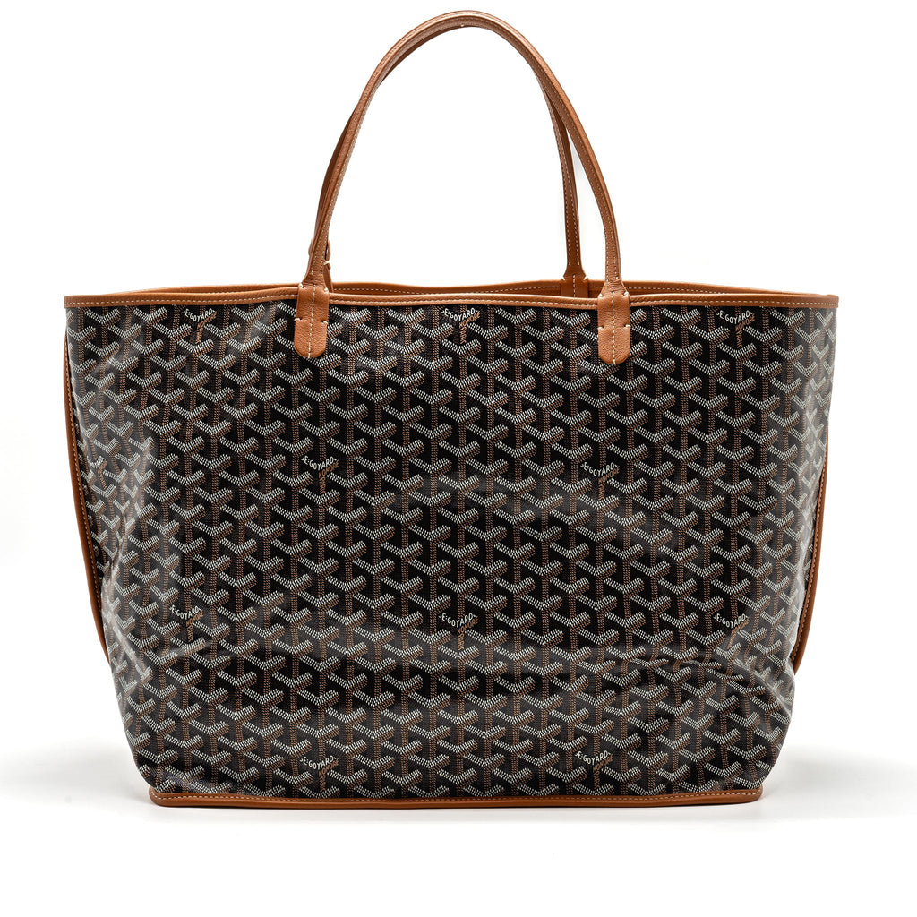 GOYARD ANJOU GM TOTE BAG GOYARDINE CANVAS BROWN/BLACK SHW
