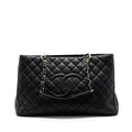 CHANEL GRAND SHOPPING TOTE XL CAVIAR BLACK SHW