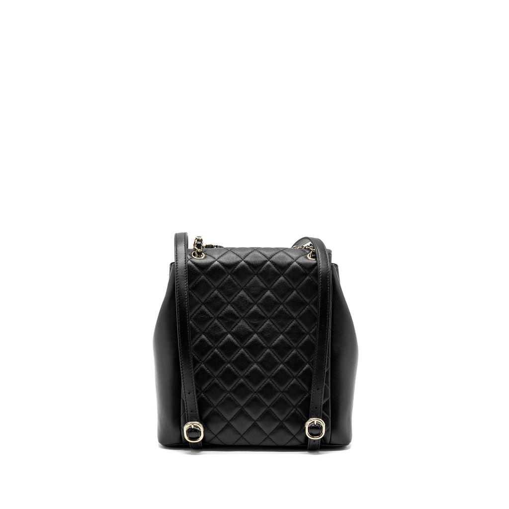 CHANEL 23A TRIPLE PACK BACKPACK CALFSKIN BLACK LGHW (MICROCHIP)
