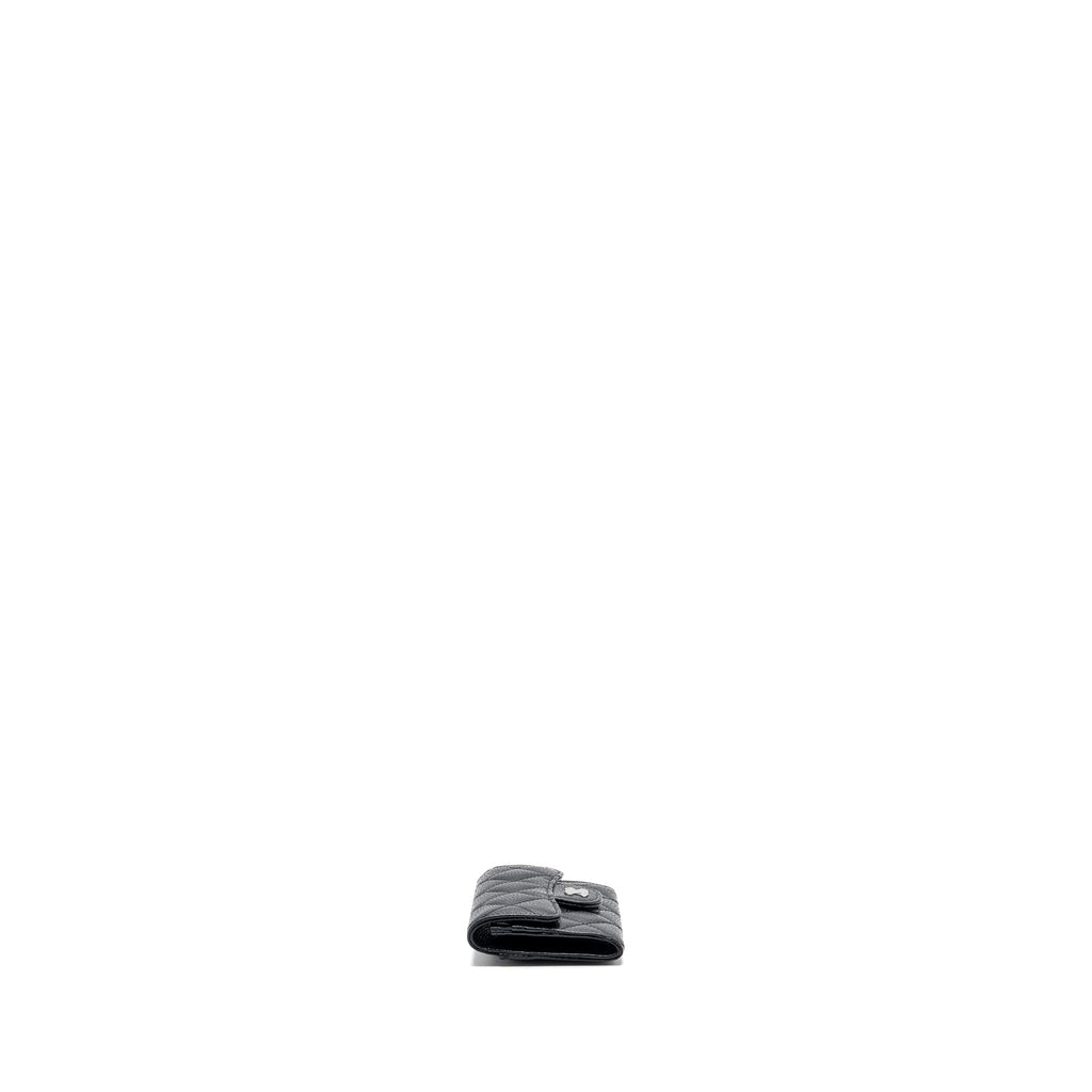 CHANEL CLASSIC FLAP CARD HOLDER CAVIAR BLACK SHW (MICROCHIP)