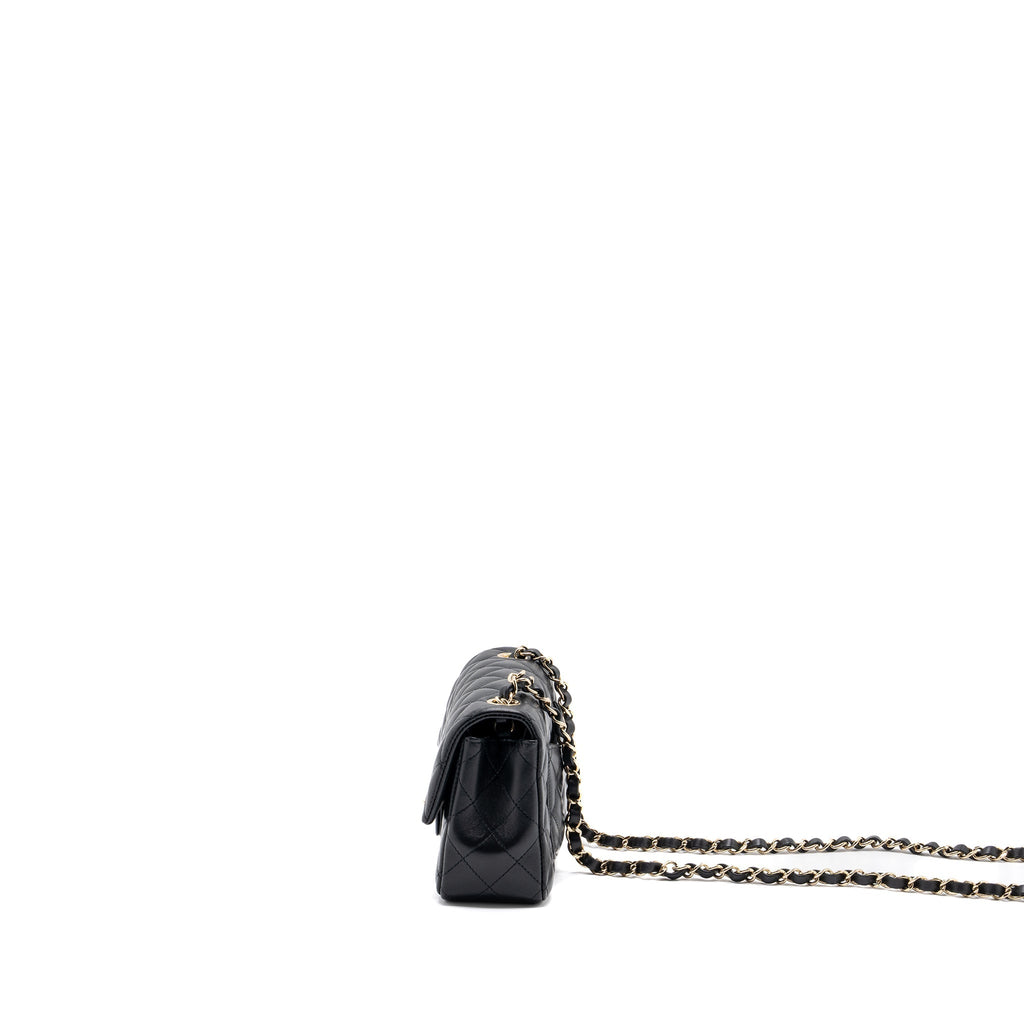 CHANEL MINI RECTANGULAR FLAP BAG LAMBSKIN BLACK LGHW