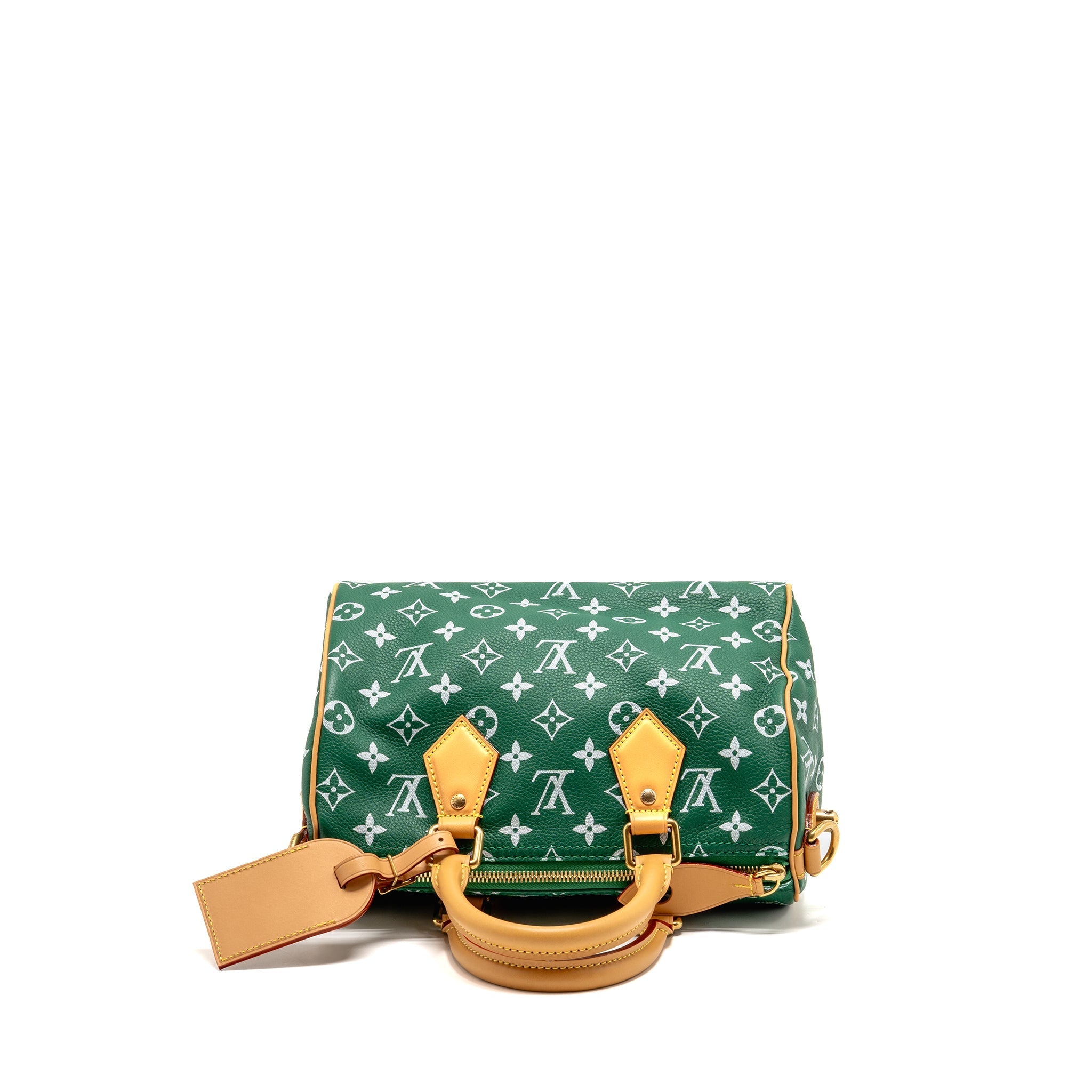LOUIS VUITTON SPEEDY P9 BANDOULIERE 25 SOFT CALFSKIN GREEN GHW