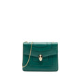 BVLGARI SERPENTI FOREVER CHAIN BAG CALFSKIN GREEN LGHW