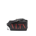 VALENTINO VLTN PRINT BELT BAG CALFSKIN BLACK/RED SHW