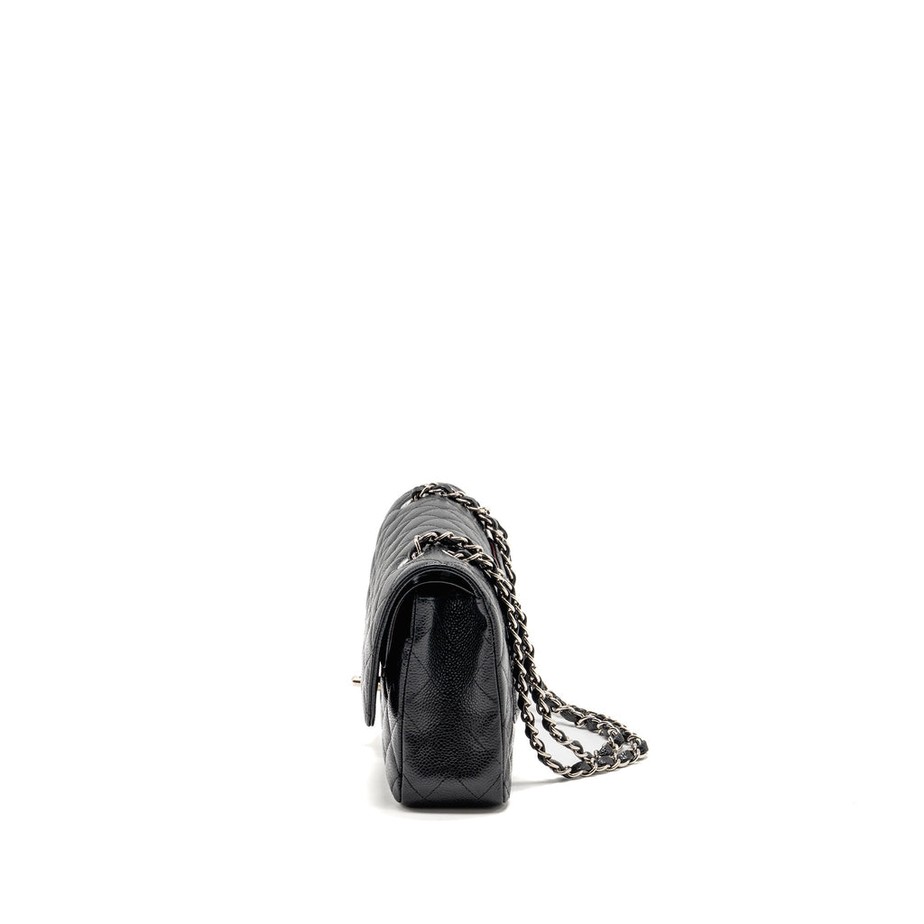 CHANEL MEDIUM CLASSIC DOUBLE FLAP BAG CAVIAR BLACK SHW