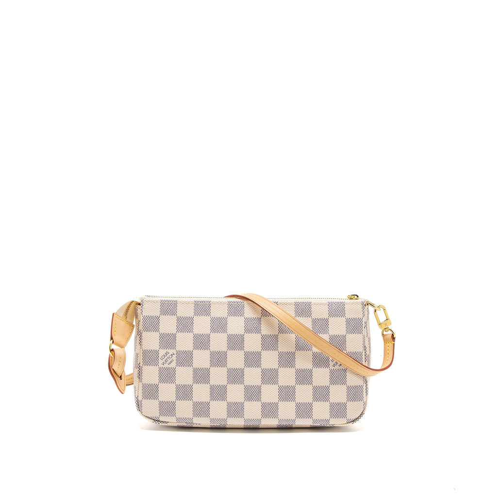 LOUIS VUITTON POCHETTE ACCESSORIES DAMIER AZUR CANVAS GHW (NEW VERSION)
