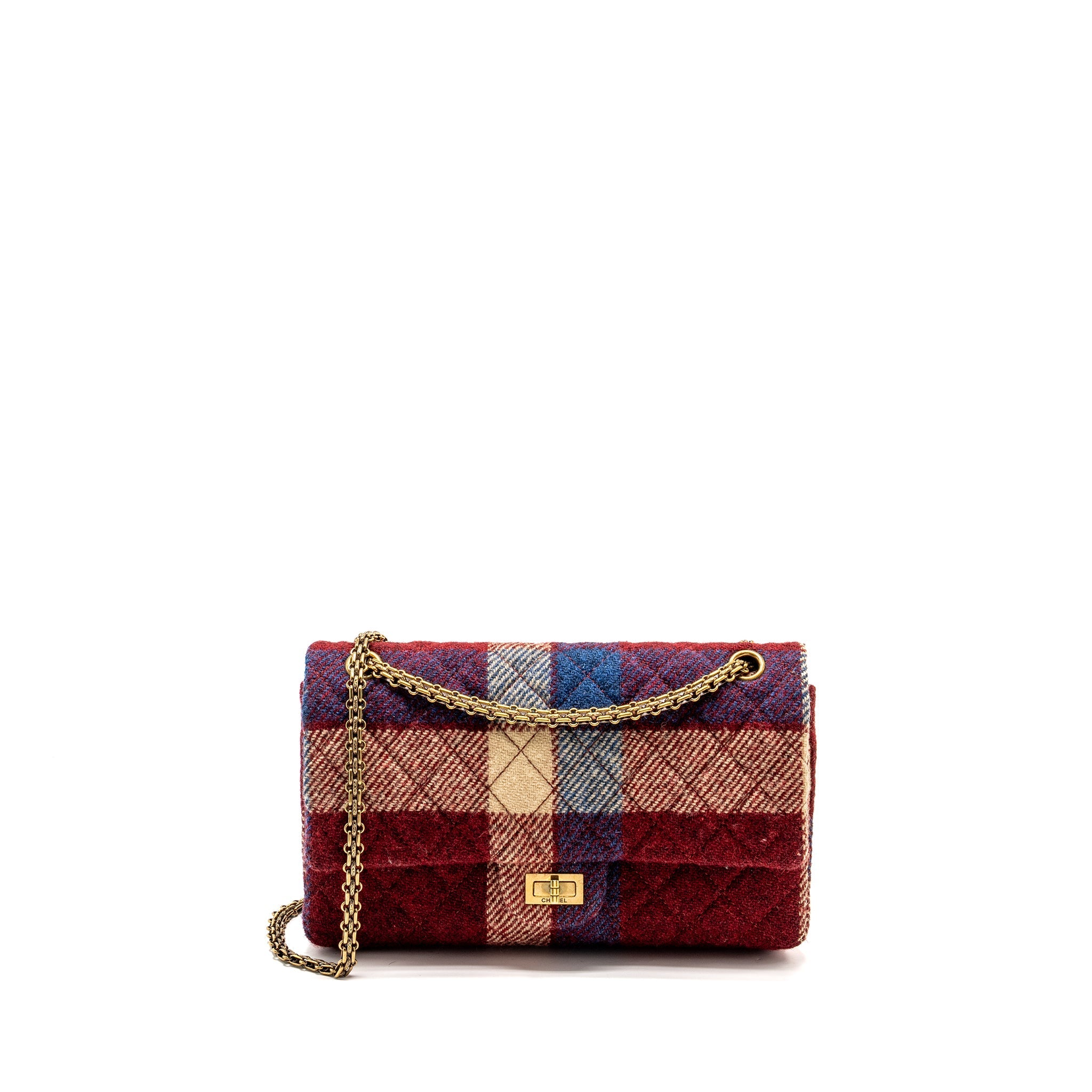CHANEL LARGE 2.55 226 REISSUE DOUBLE FLAP BAG FABRIC MULTICOLOUR GHW