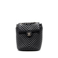 CHANEL SMALL URBAN SPIRIT  BACKPACK CHEVRON CALFSKIN BLACK SHW