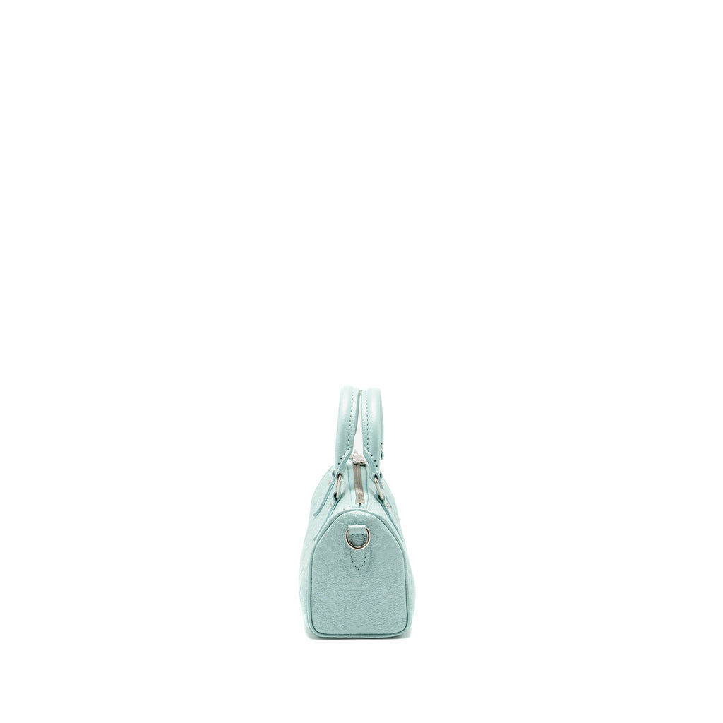 LOUIS VUITTON NANO SPEEDY MONOGRAM EMPREINTE LEATHER MINT GREEN SHW