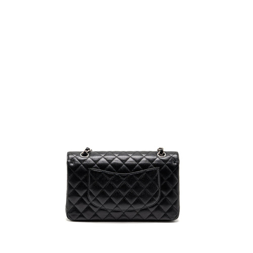 CHANEL MEDIUM CLASSIC DOUBLE FLAP BAG CAVIAR BLACK SHW