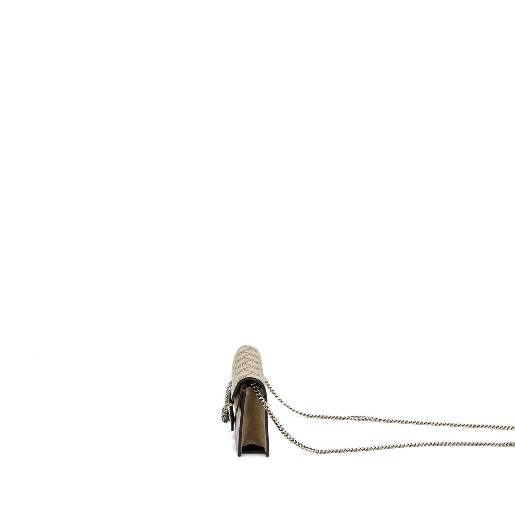 GUCCI SUPER MINI DIONYSUS GG SUPREME CANVAS/SUEDE BROWN SHW