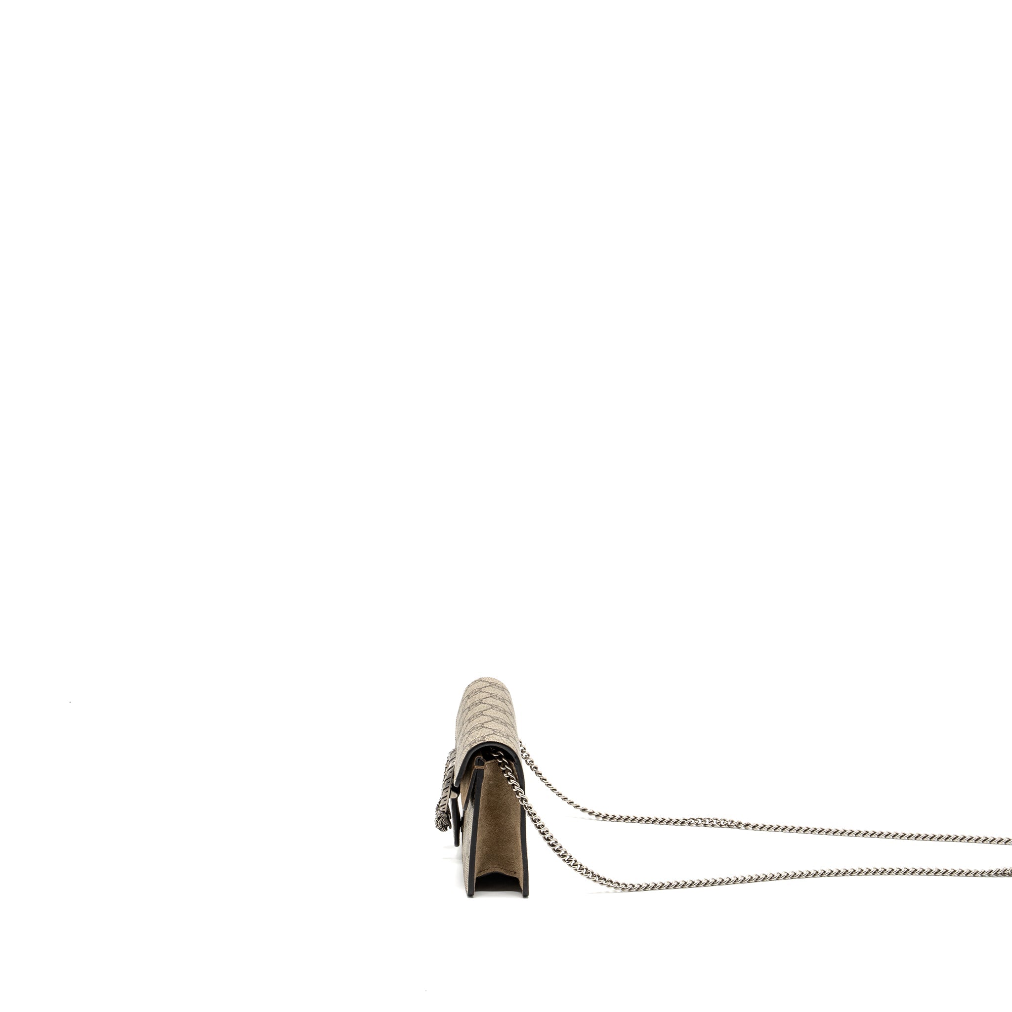 GUCCI SUPER MINI DIONYSUS GG SUPREME CANVAS/SUEDE BROWN SHW