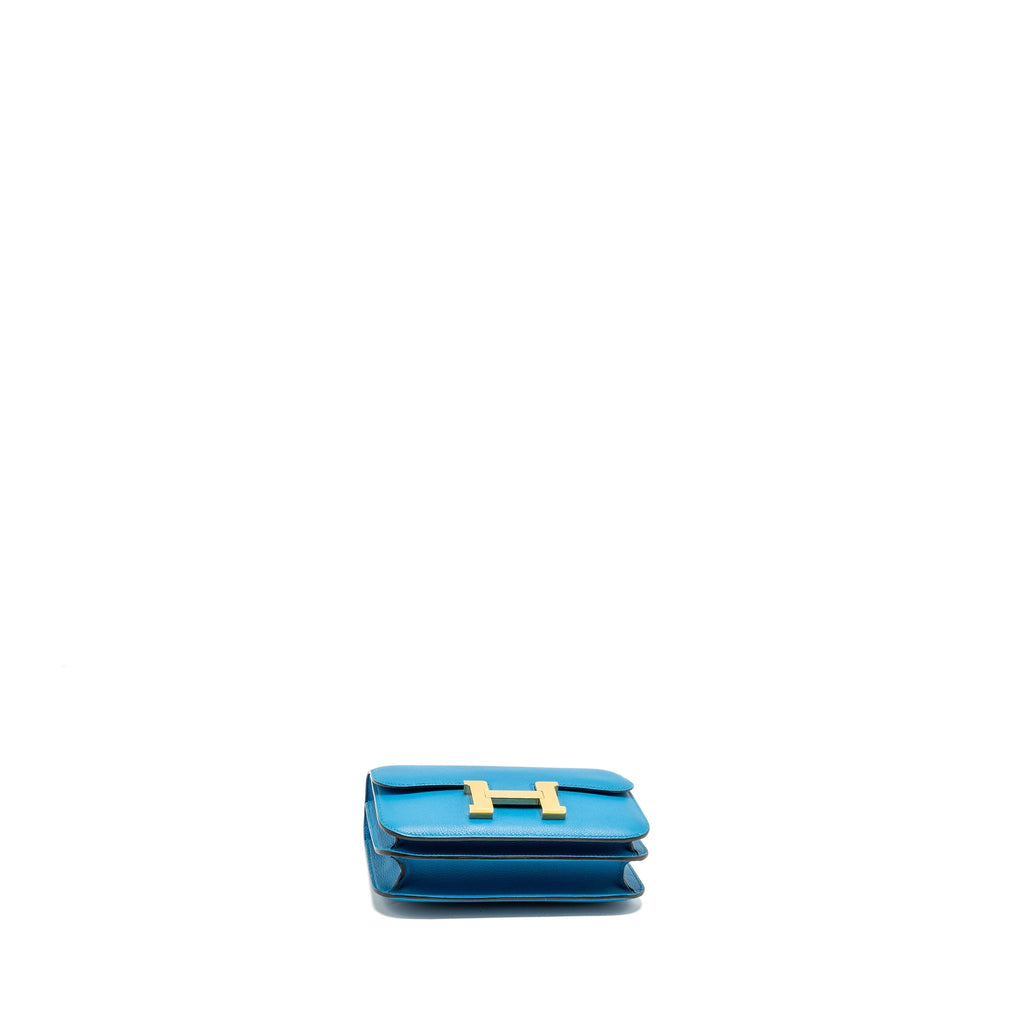 HERMES MINI CONSTANCE EVERCOLOR B3 BLEU ZANZIBAR GHW