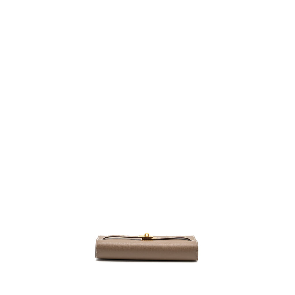 HERMES KELLY TO GO EVERCOLOR ETOUPE GHW