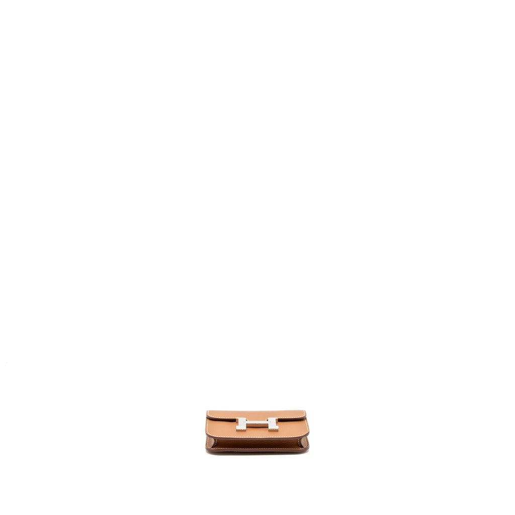 HERMES CONSTANCE SLIM EVERCOLOR GOLD/LIME SHW