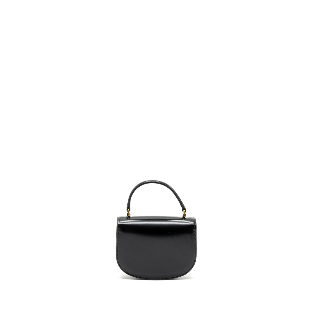 CELINE MINI BESACE SHINY CALFSKIN BLACK GHW