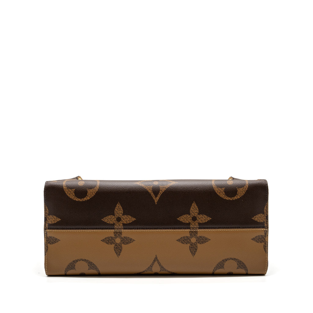 LOUIS VUITTON ONTHEGO GM MONOGRAM CANVAS / MONOGRAM REVERSE CANVAS GHW
