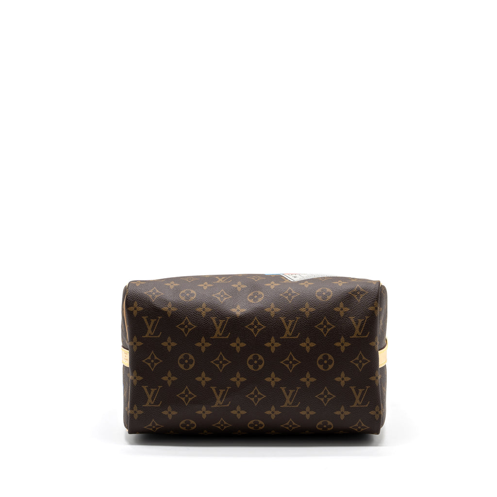 LOUIS VUITTON SPEEDY BANDOULIERE 30 MY LV WORLD TOUR MONOGRAM CANVAS GHW