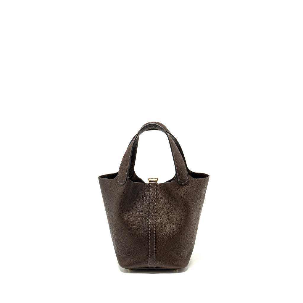 HERMES PICOTIN 18 LOCK BAG BARENIA FAUBOURG EBENE GHW